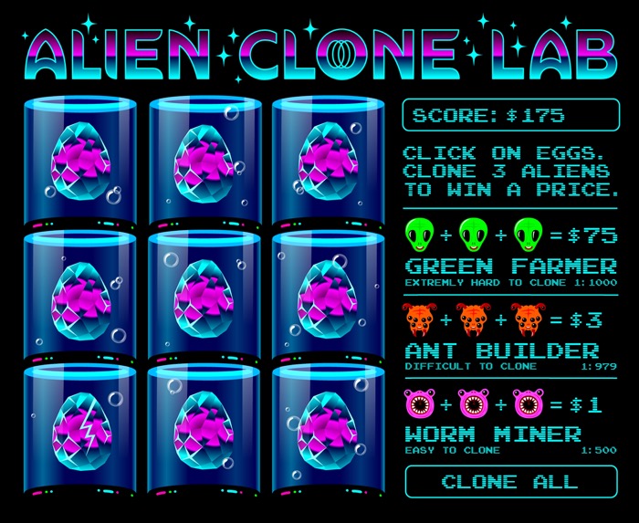 Alien Clone Lab Game