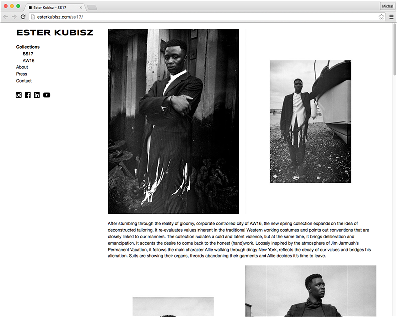 Ester Kubisz Website