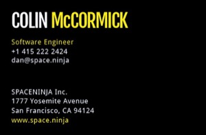 Space Ninja Business Card