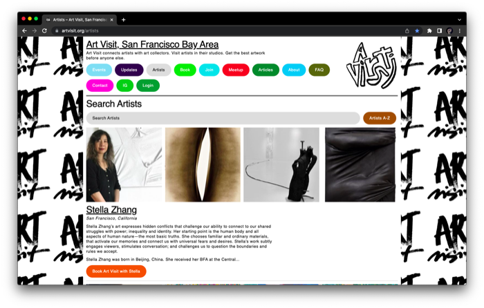 Artvisit Art Visit Website Design 2