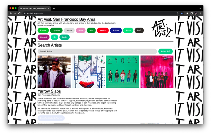 Artvisit Art Visit Website Design 3