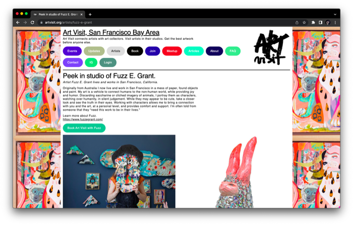 Artvisit Art Visit Website Design 4